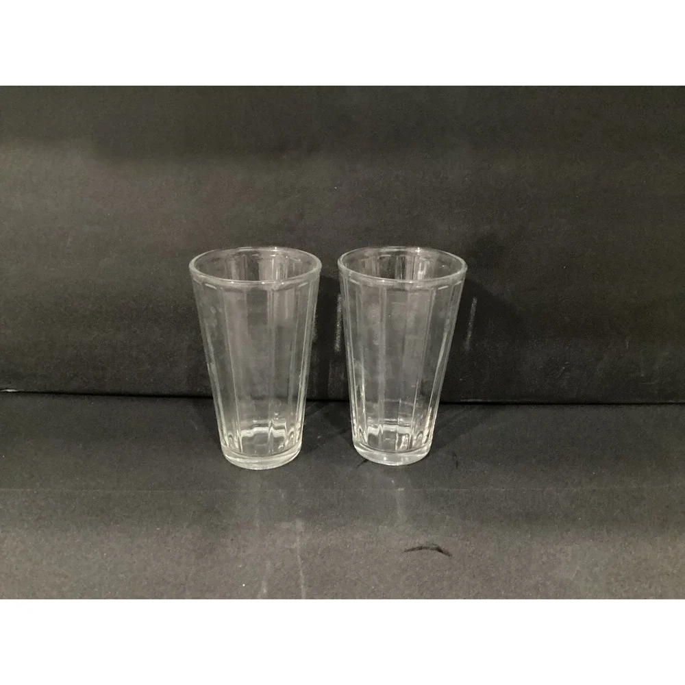 Libbey Tall Paneled Clear Highball Glass Tumbler 6